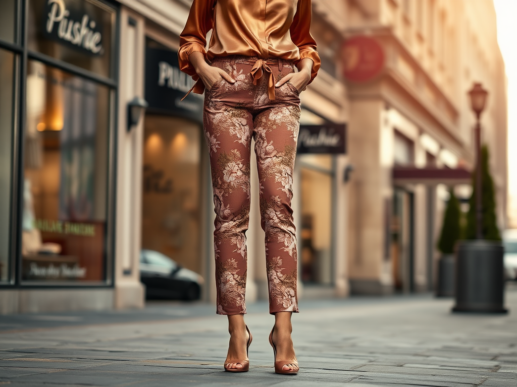 rofashionemi.ro | Asortarea pantalonilor maro cu imprimeuri florale
