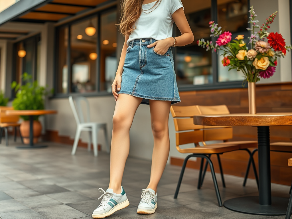 rofashionemi.ro | Cum să porți fusta de blugi cu pantofi sport